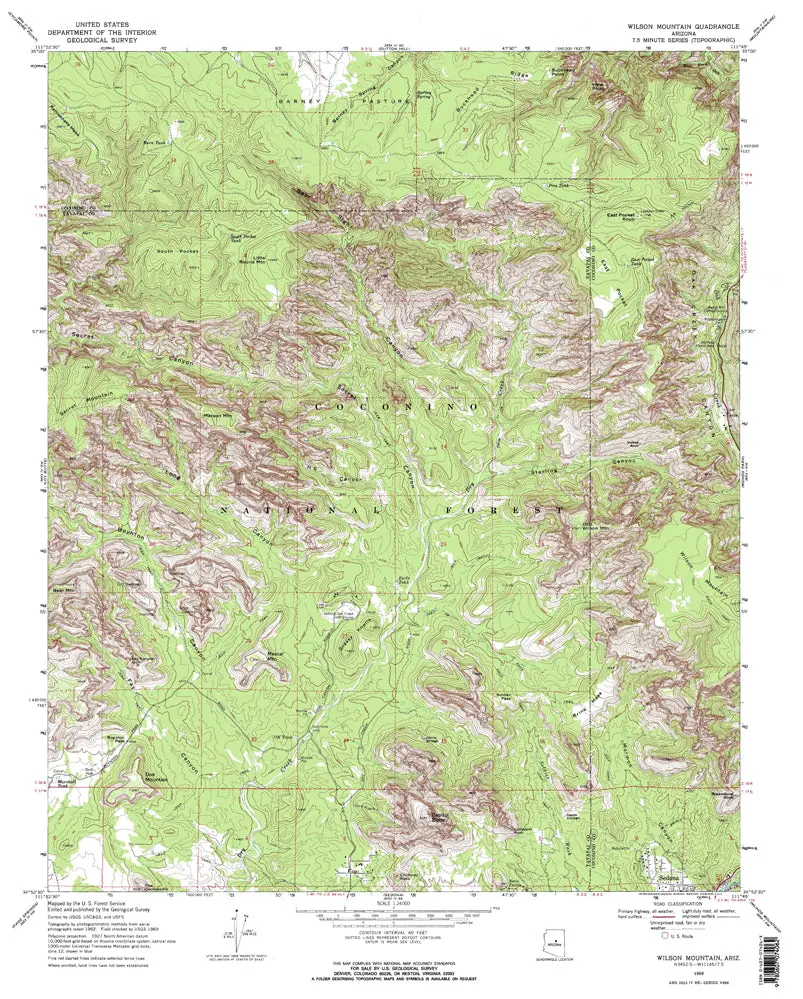 Wilson Mountain, Arizona (7.5'×7.5' Topographic Quadrangle) [Map] United States Geological Survey 1