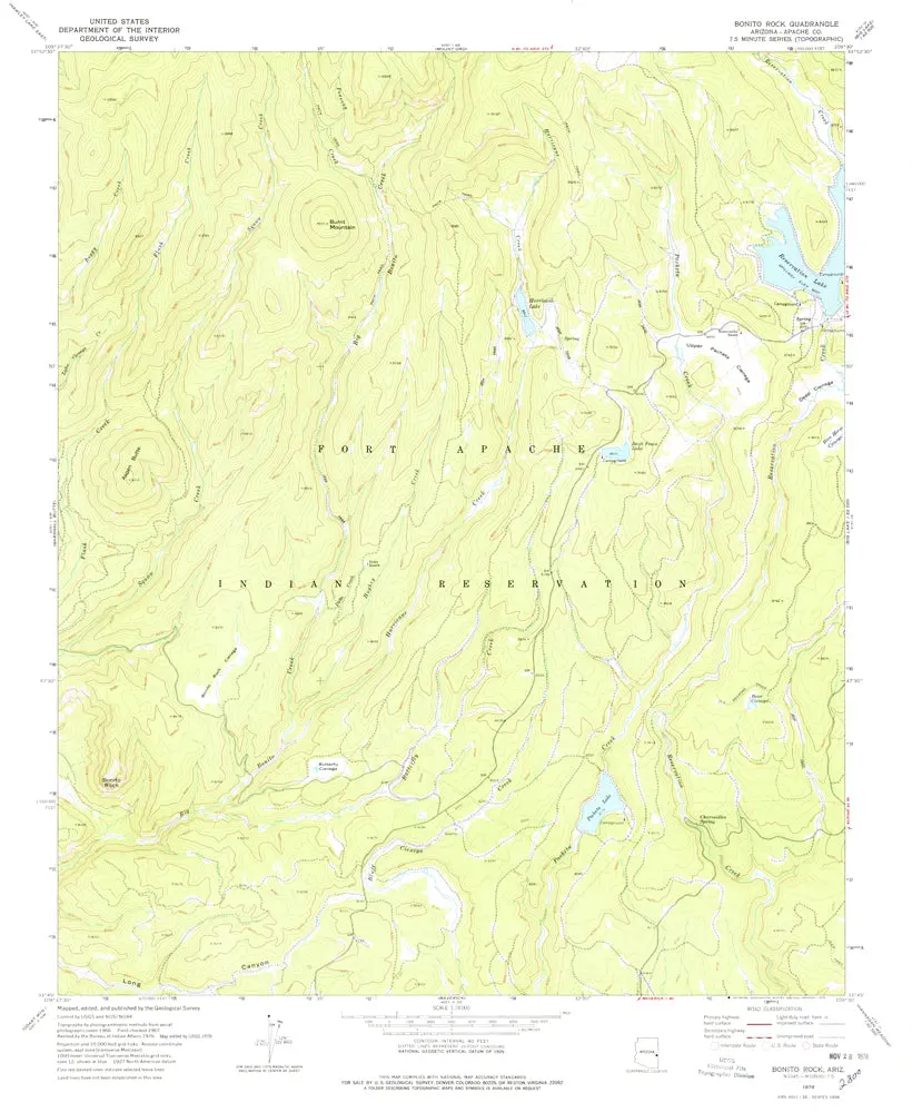 Bonito Rock, Arizona 1978 (7.5'×7.5' Topographic Quadrangle) 1