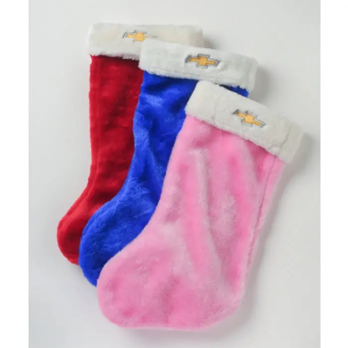 Chevrolet Christmas Stocking W- Embroidered Gold Chevy Bowtie 1
