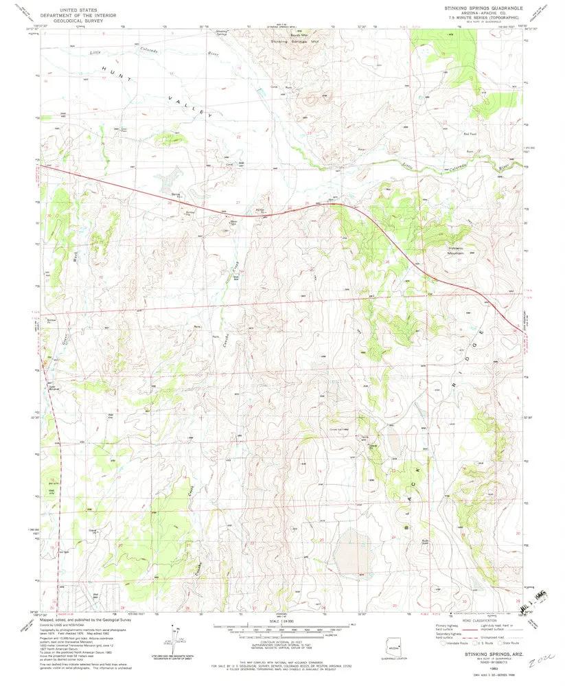 Stinking Springs, Arizona [Map] United Stated Geological Survey 1