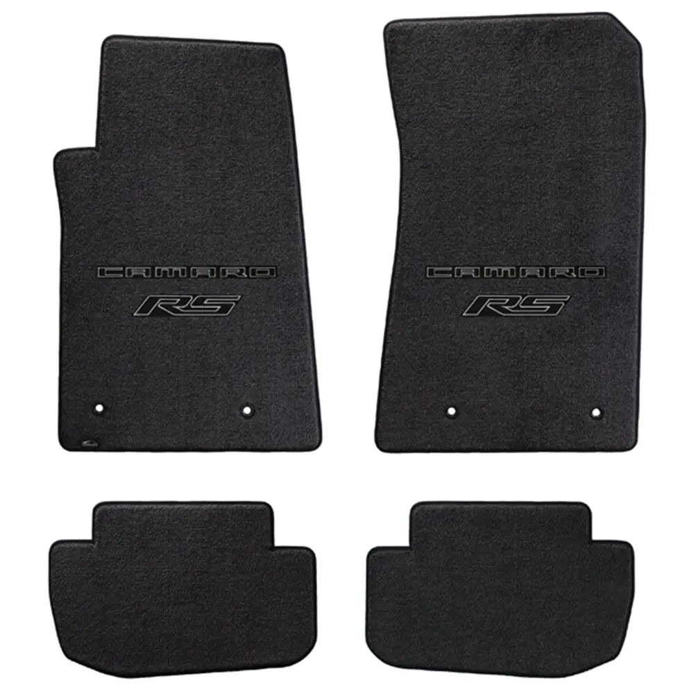 Camaro Rs Floor Mats 4 Pc. Set (Black Lettering & Rs Logo) 1