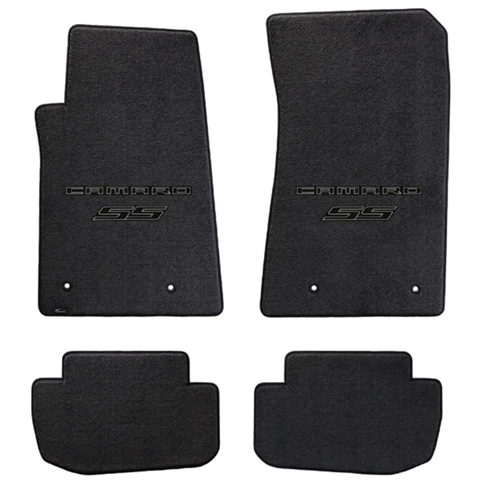Camaro Ss Floor Mats 4 Pc. Set (Black Lettering & Ss Logo) 1