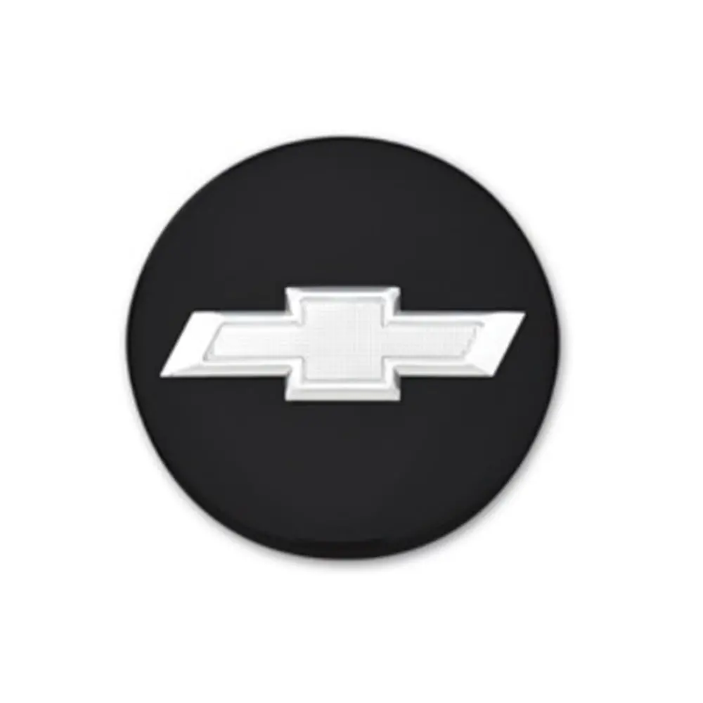 Camaro Bowtie Center Cap: Satin : Black With Silver Bowtie 1