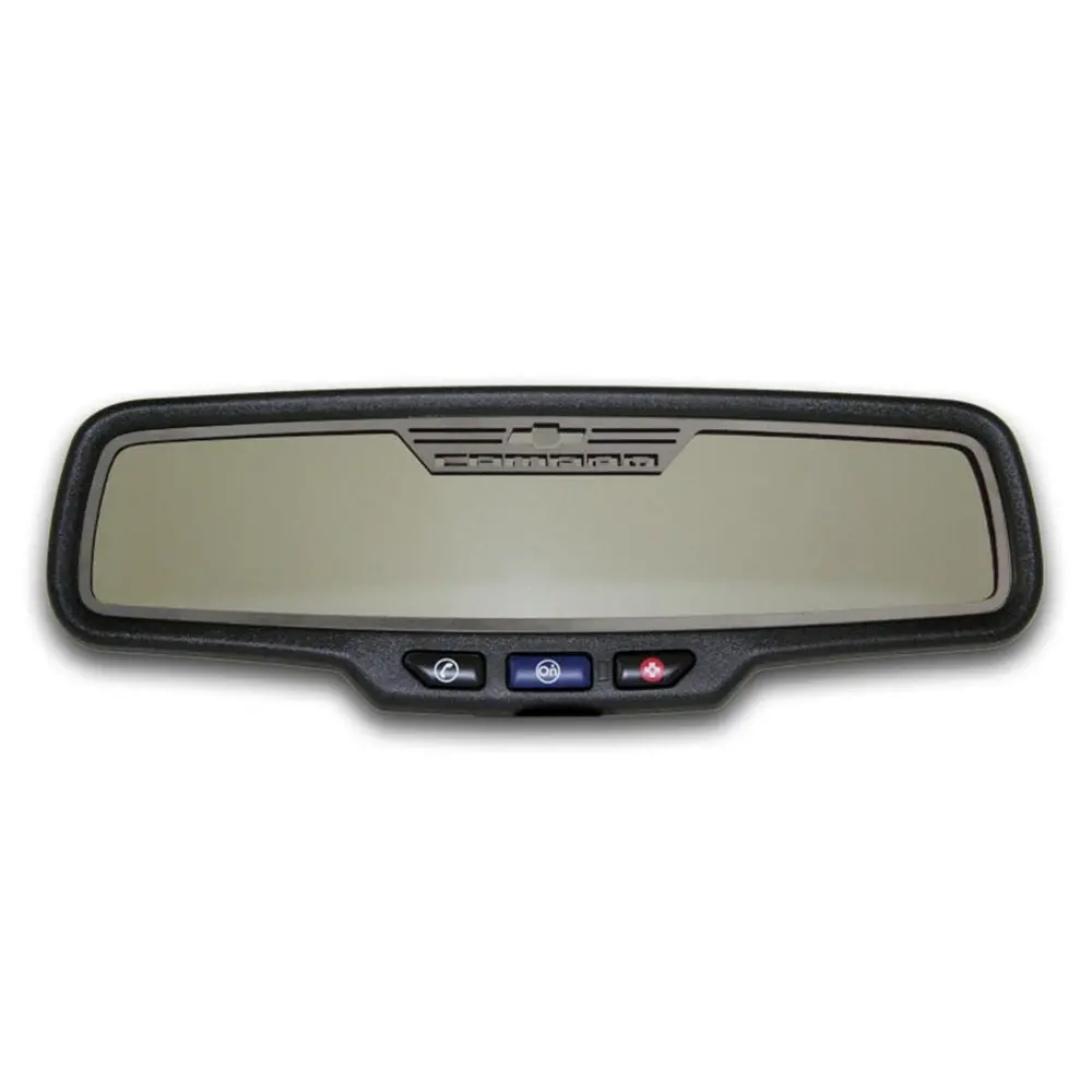 Camaro Rear View Mirror Trim "Camaro" Style Brushed Rectangle 1