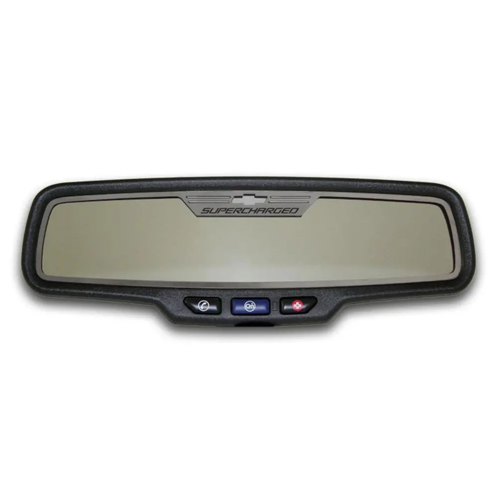 Camaro "Supercharged" - Rectangle Rear View Mirror Trim 1