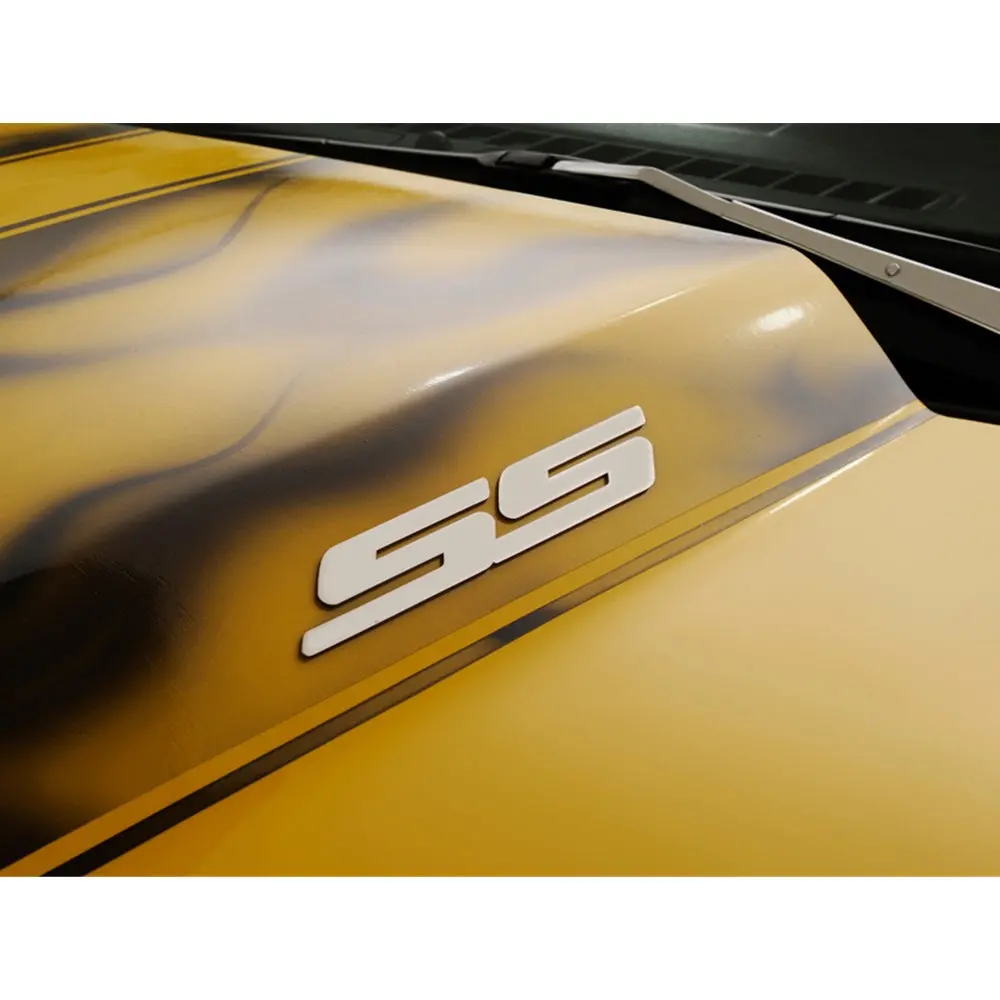Camaro Exterior Badge - "Ss" 2 Pc. Brushed Stainless Steel 1