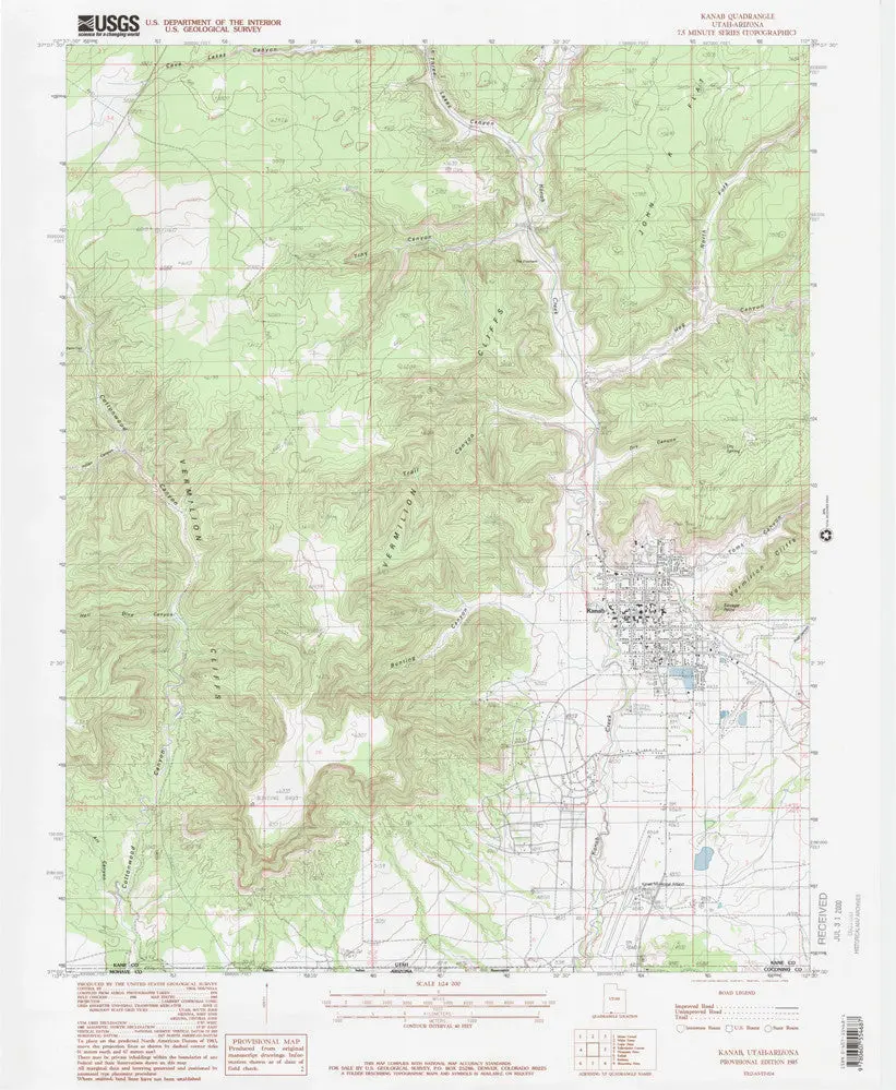 Kanab, Ut-Az [Map] United Stated Geological Survey 1
