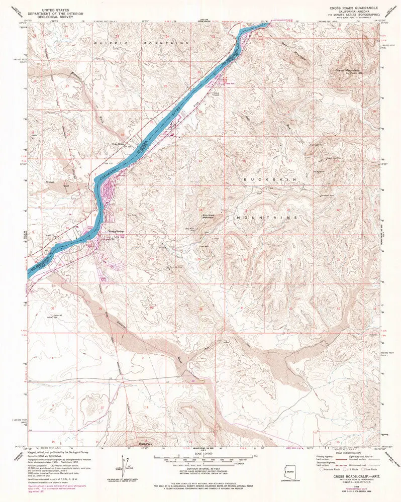 Cross Roads, Ca-Az [Map] United Stated Geological Survey 1