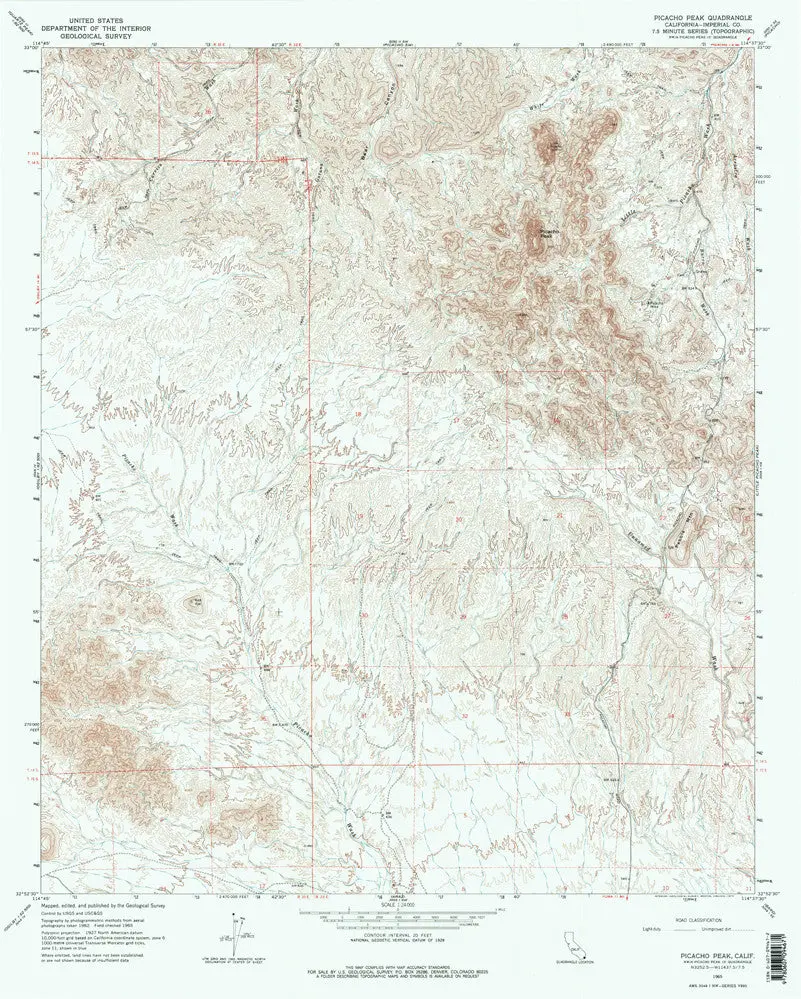Picacho Peak, Ca [Map] United Stated Geological Survey 1