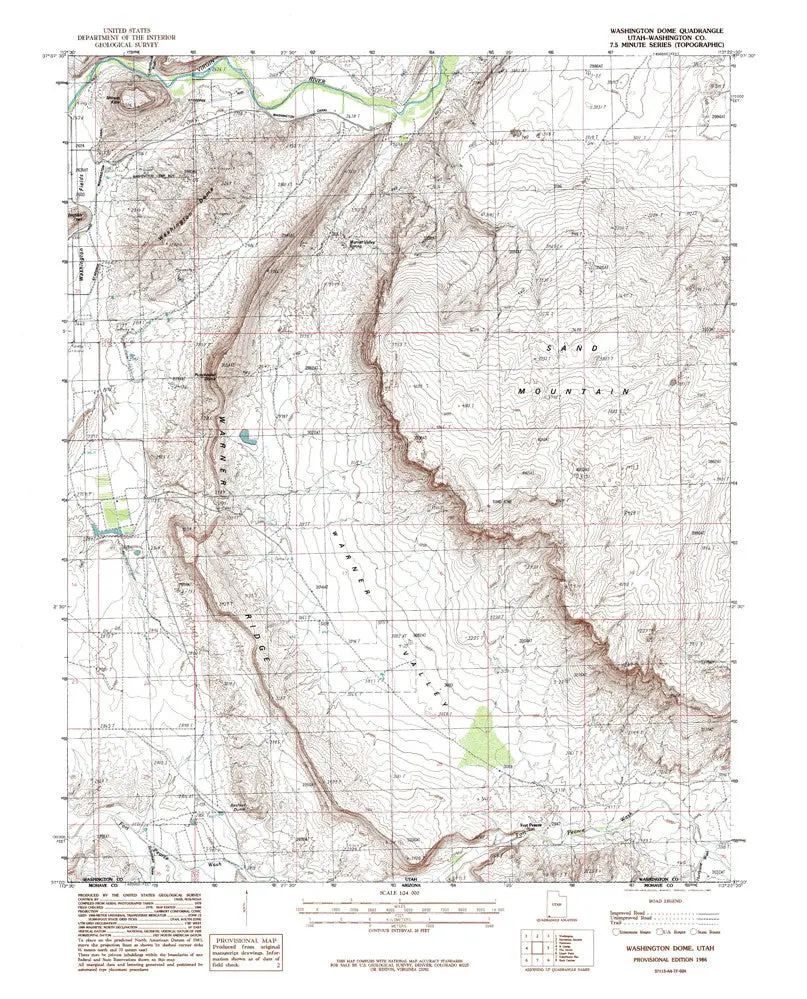 Washington Dome, Ut 7.5' [Map] United Stated Geological Survey 1
