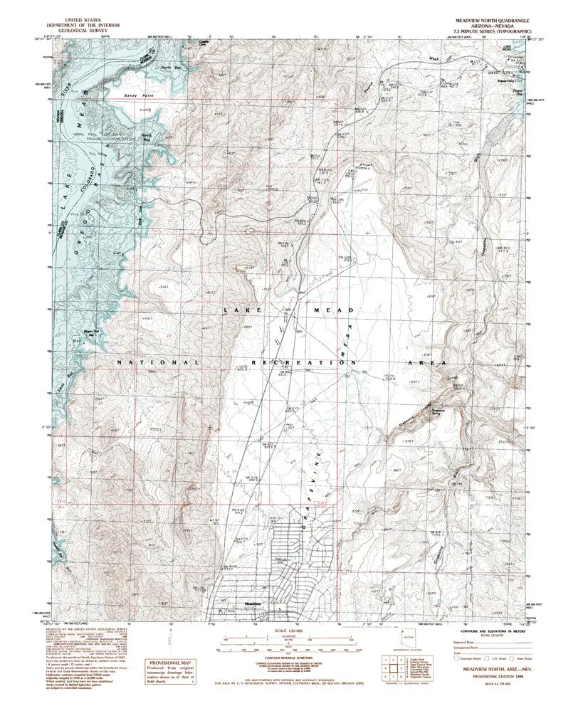 Meadview North, Arizona-Nevada 7.5' [Map] United Stated Geological Survey 1
