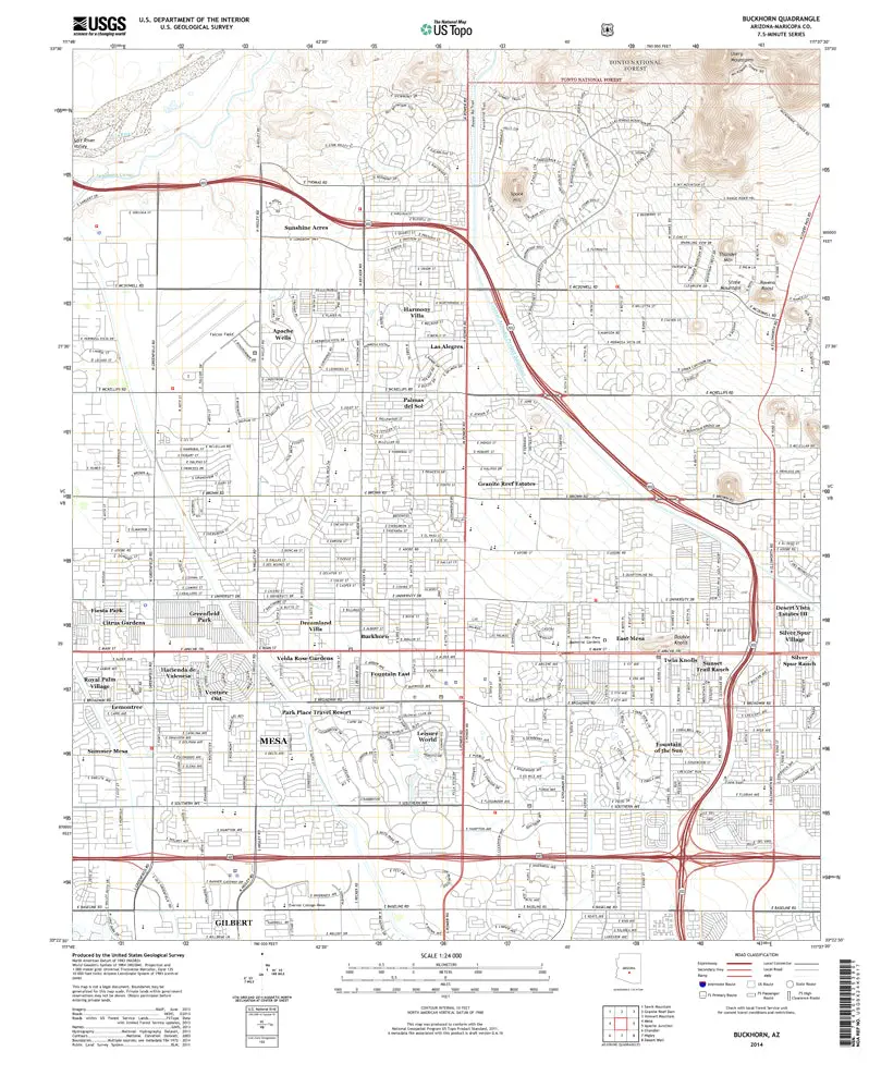 Buckhorn, Az [Map] United States Geological Survey 1