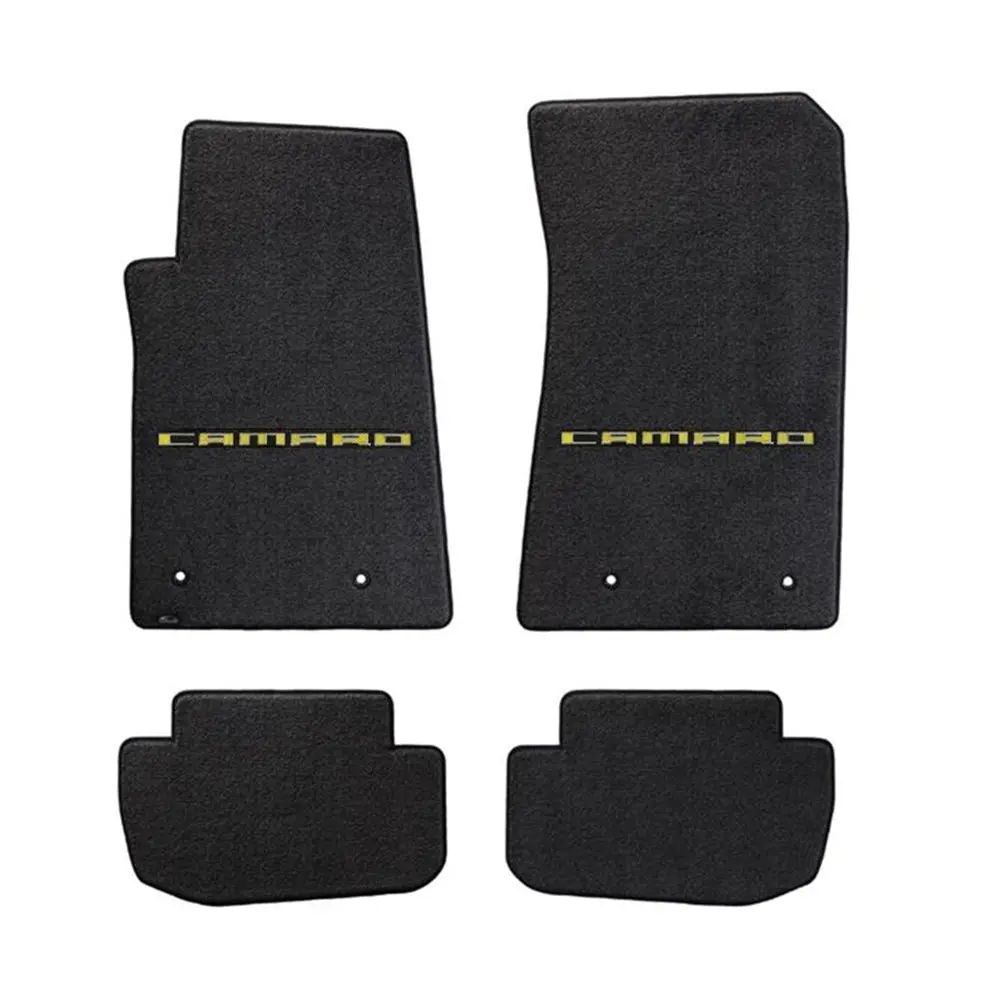 Camaro Floor Mats 4 Pc. Set (Yellow Lettering) 1