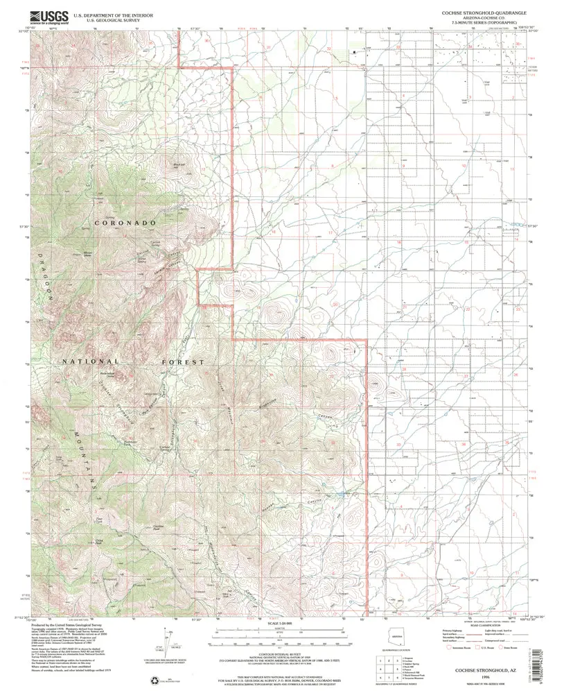 Cochise Stronghold, Azê7.5' 1996 [Map] United States Geological Survey 1