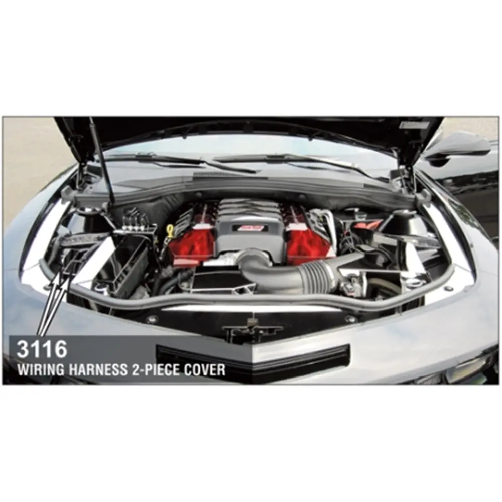 Camaro Wiring Harness Cover - Polished Stainless Steel 2 Pc. 1