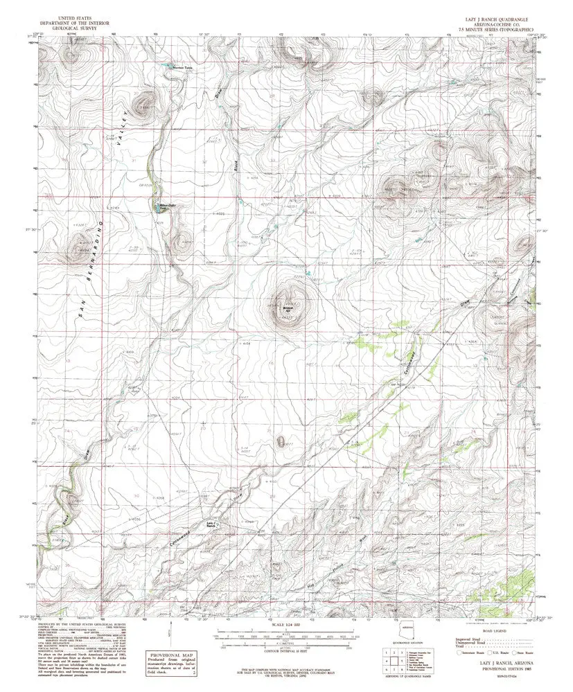 Lazy J Ranch, Arizona 7.5' [Map] United Stated Geological Survey 1