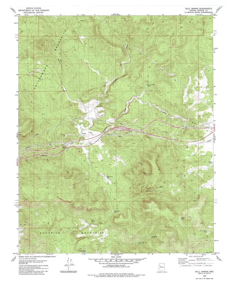 Bull Spring 1980 Azê7.5' [Map] United States Geological Survey 1