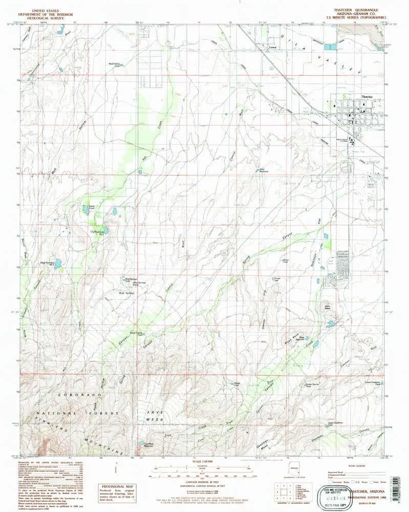 Thatcher 7.5' [Map] United States Geological Survey 1