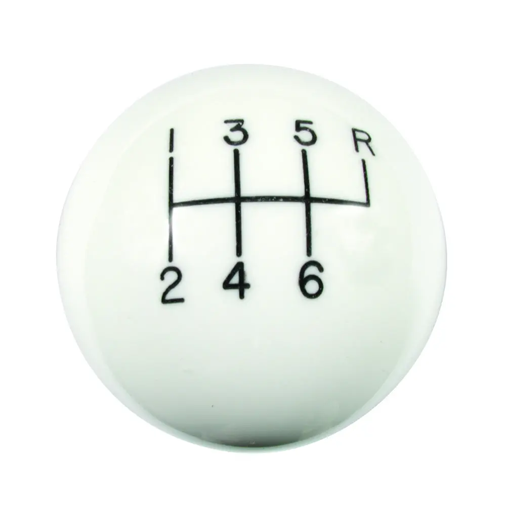 Camaro Classic 6-Speed Knob 16X1.50 Threads - White 1