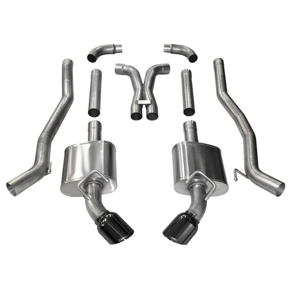 Camaro Ss Xtreme 3.0" Cat Back Exhaust W- X-Pipe - Black Pro Series Tips 1