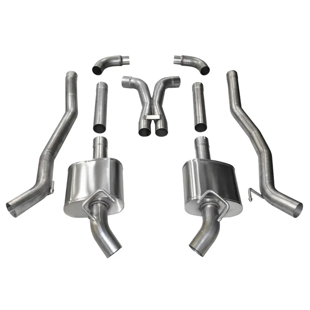Camaro Ss 6.2L V8 Xtreme 3.0" Cat Back Exhaust W- X-Pipe - Pro Series Tips  (W- Ground Effects) 1
