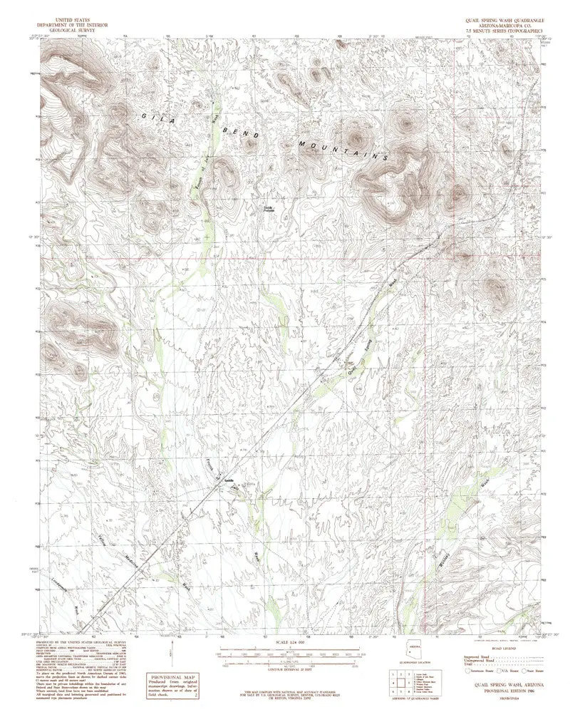 Quail Spring Wash, Arizona (7.5'×7.5' Topographic Quadrangle) [Map] United Stated Geological Survey 1