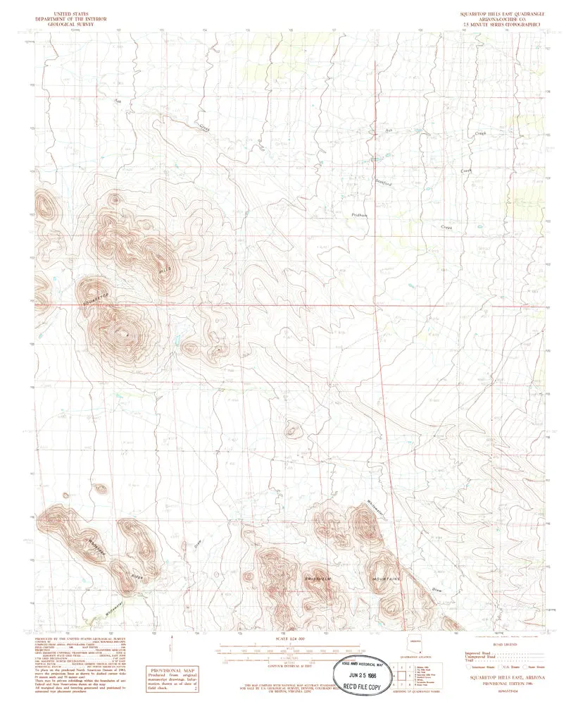 Squaretop Hills East, Arizona [Map] United Stated Geological Survey 1