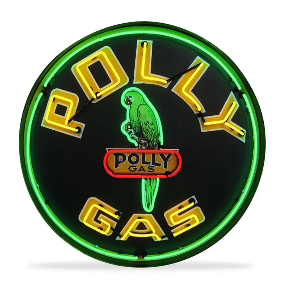 Polly Gasoline 36 Inch Neon Sign In Metal Can 1