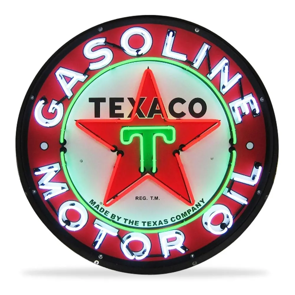 Texaco Motor Oil 36 Inch Neon Sign In Metal Can 1