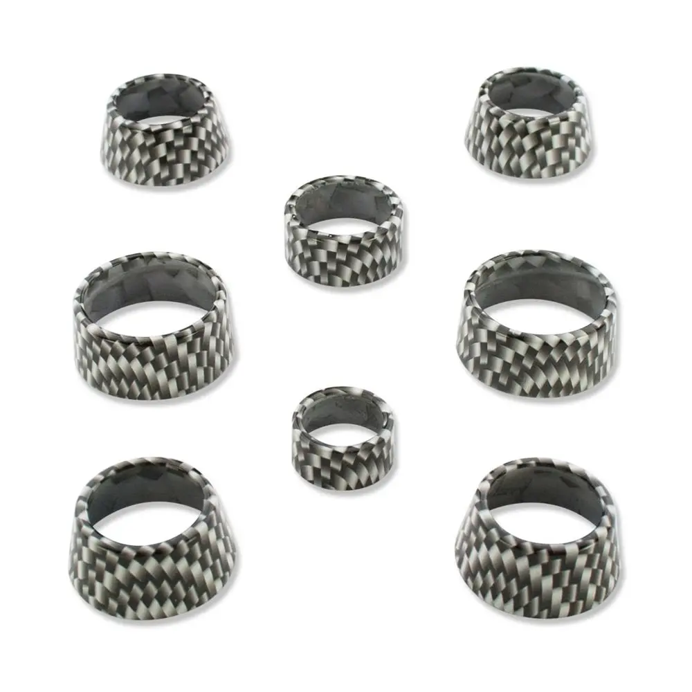 2016+ Camaro Interior Trim Ring Knob Covers - Billet Hydro Carbon Fiber 1