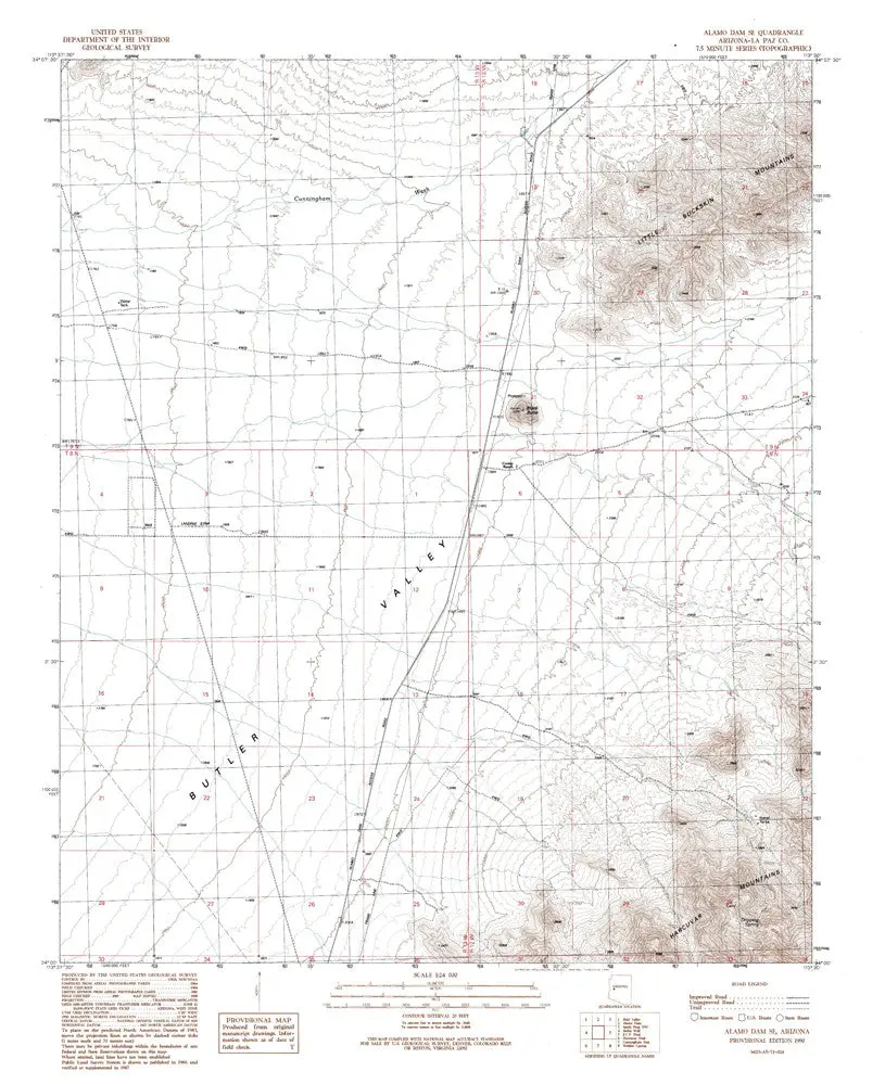 Alamo Dam Se, Arizona 7.5' [Map] United Stated Geological Survey 1