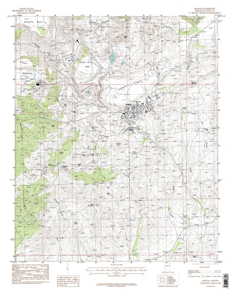 West Sunset Mountain, Az 7.5' Pe 1986 [Map] United States Geological Survey 1