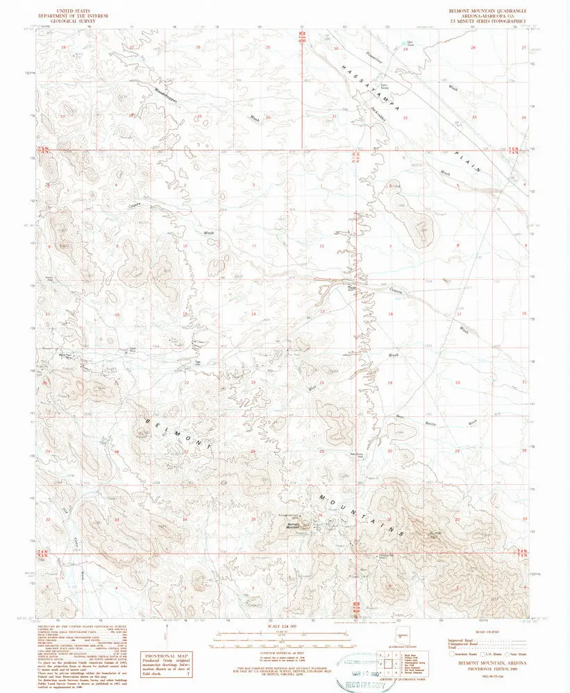 Belmont Mountain, Arizona [Map] U.S. Geological Survey 1