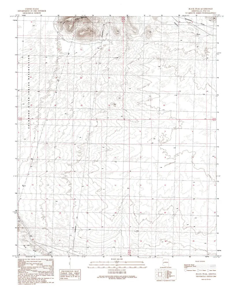 Black Peak, Arizona 7.5' [Map] United Stated Geological Survey 1