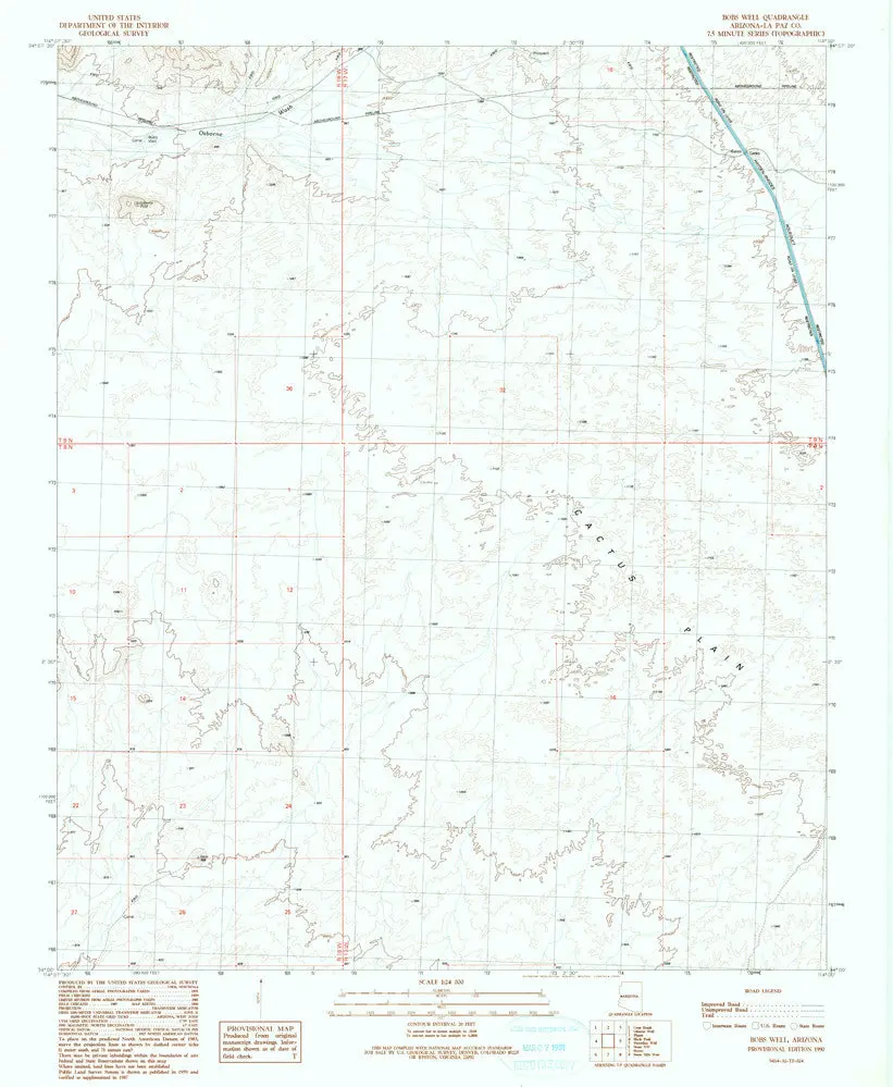 Bobs Well, Arizona 7.5' [Map] United Stated Geological Survey 1