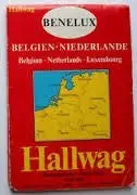 Old Original Antique Victorian Print Benelux Hallwag C1962 Map Netherlands Belgium 1