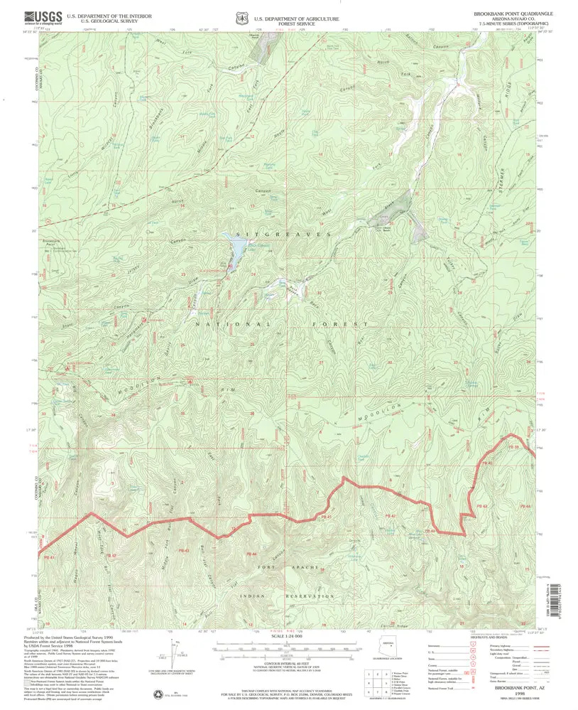 Brookbank Point, Azê7.5' 1998 [Map] United States Geological Survey 1