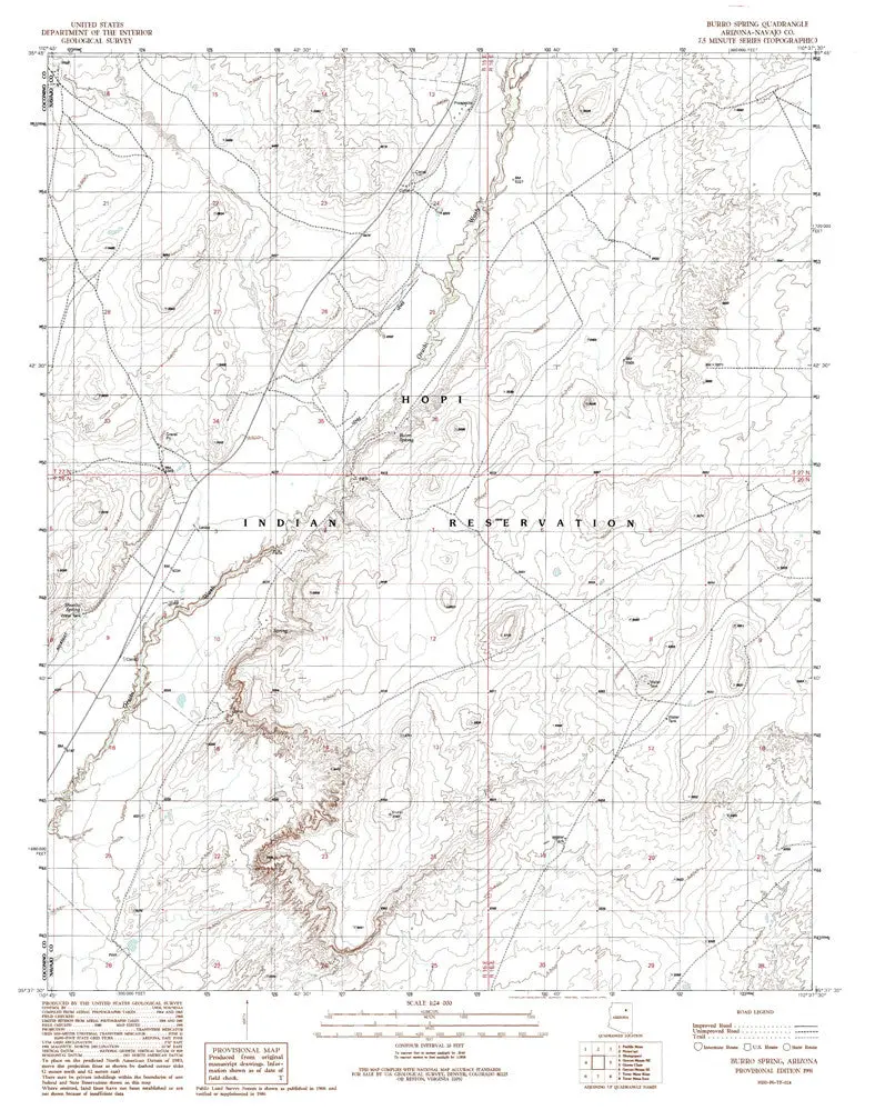 Burro Spring, Arizona 7.5' [Map] United Stated Geological Survey 1