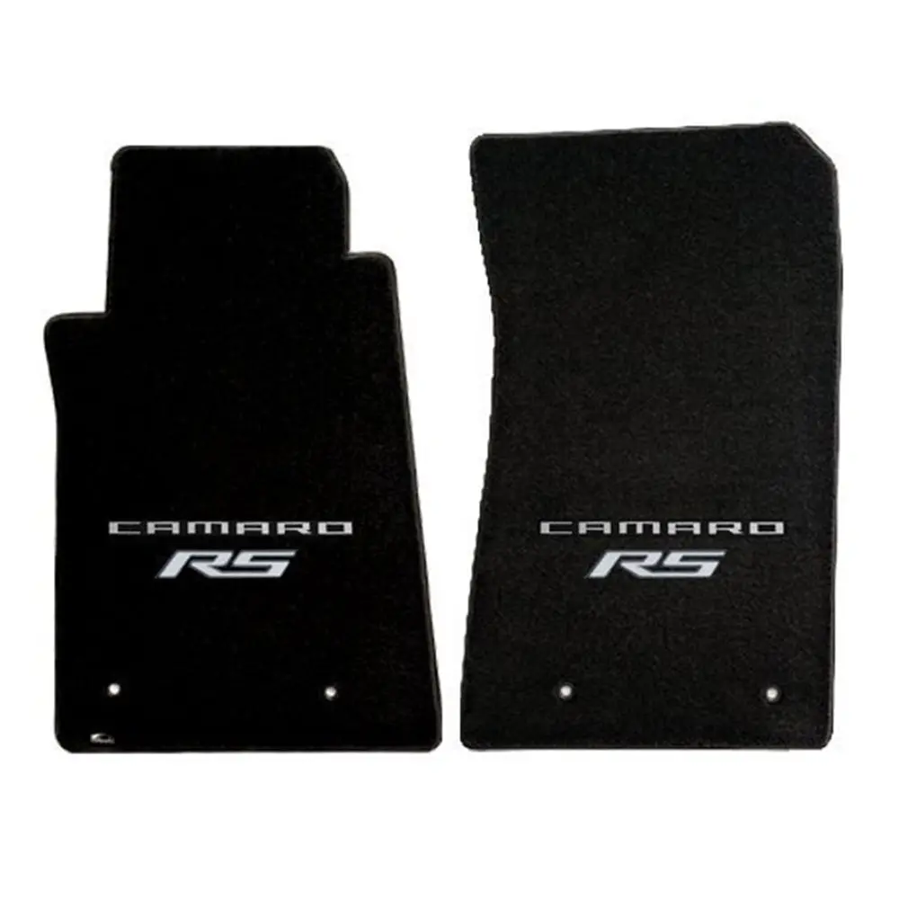 Camaro Floor Mats 2 Pc. Set (Silver Lettering & Rs Logo) 1
