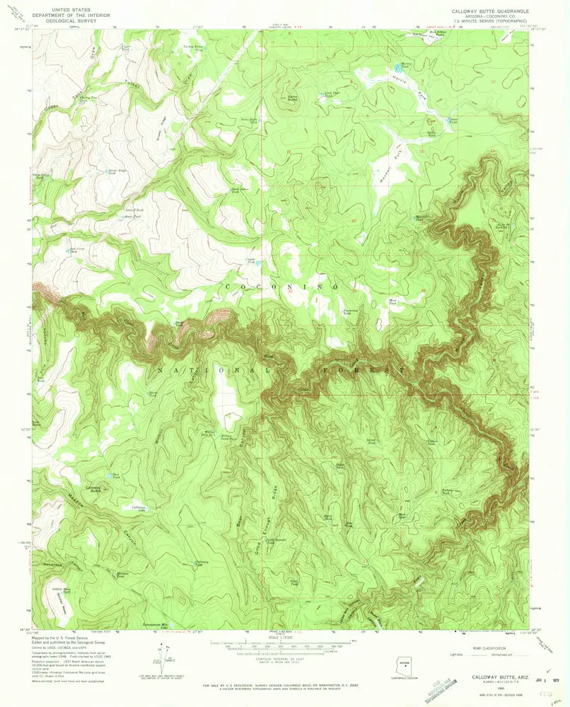 Calloway Butte, Arizona (7.5'×7.5' Topographic Quadrangle) 1