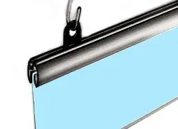 18" Just Hang-It! Wall Hanging Clear Rail Set 1