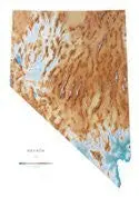 Raven Maps Nevada Topographic Wall Map, Print On Paperq 1