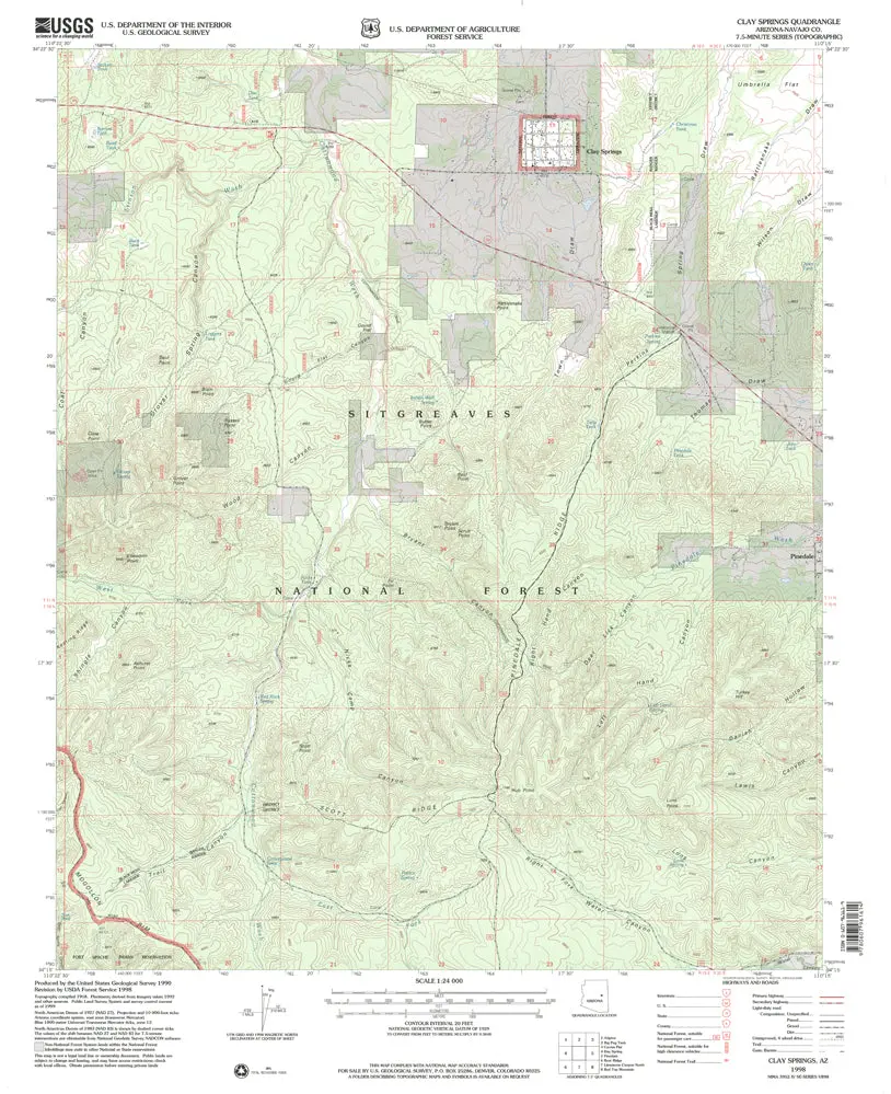 Clay Springs,Êazê7.5' 1998 [Map] United States Geological Survey 1