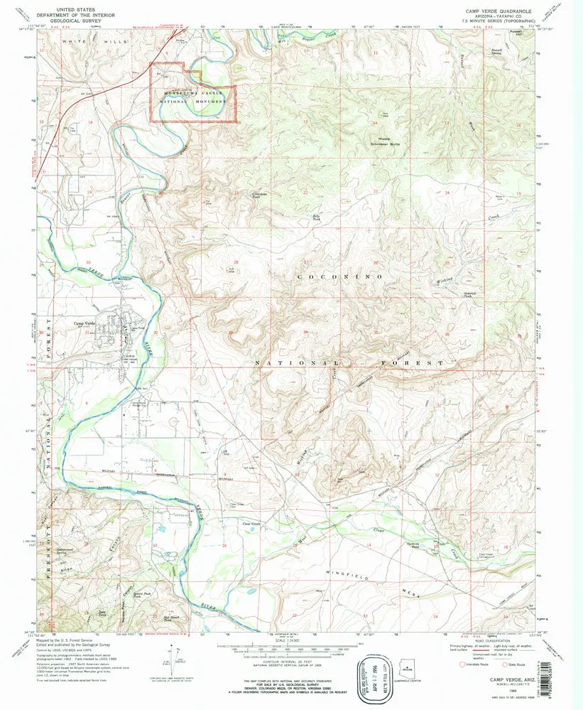 Camp Verde, Azê7.5' 1969 [Map] United States Geological Survey 1