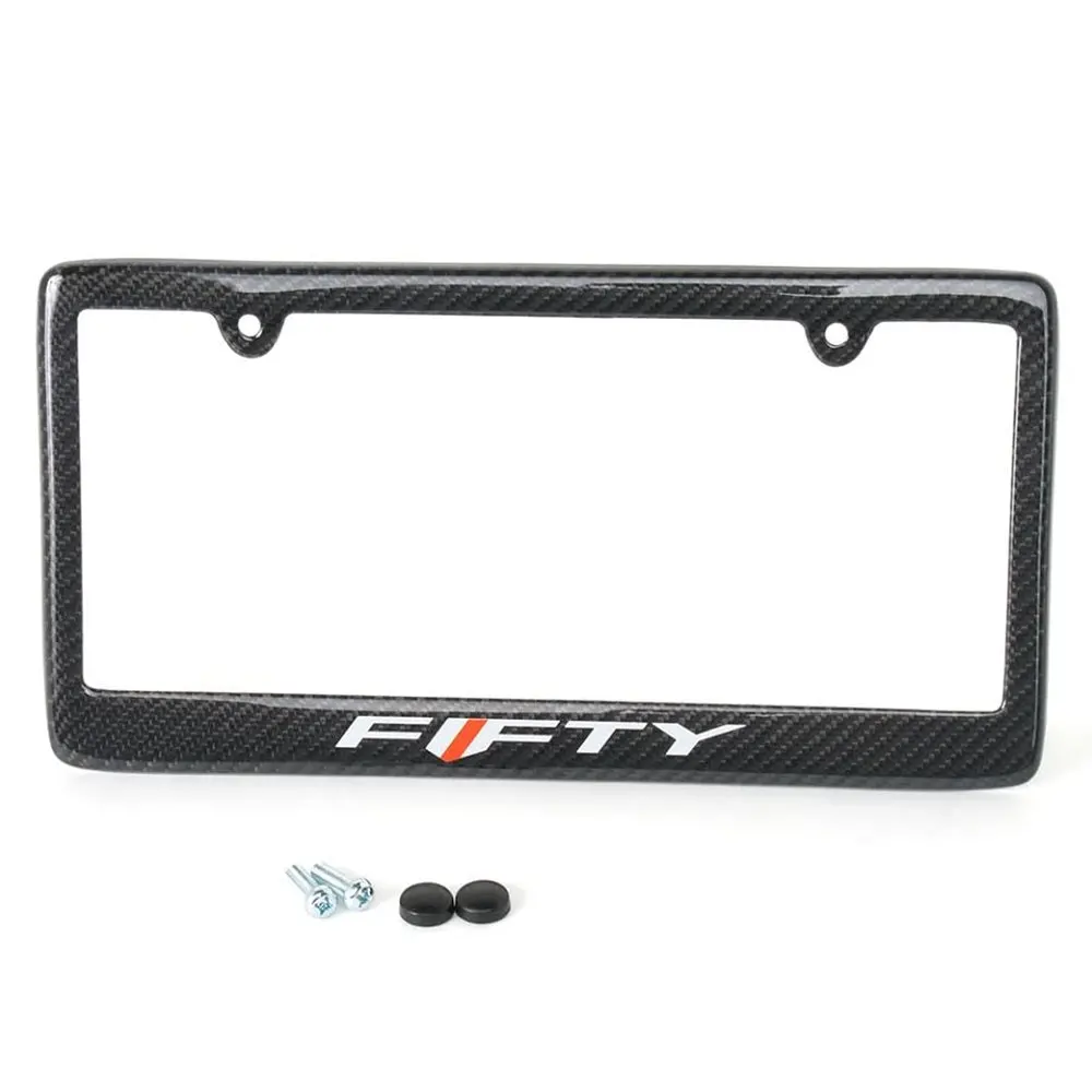 Camaro Fifty Carbon Fiber License Plate Frame -Fifty Logo 1