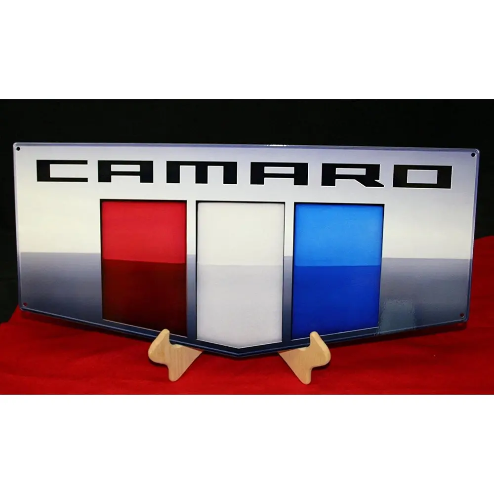2016+ Gen 6 Camaro Emblem Metal Wall Sign (24" X 11") 1