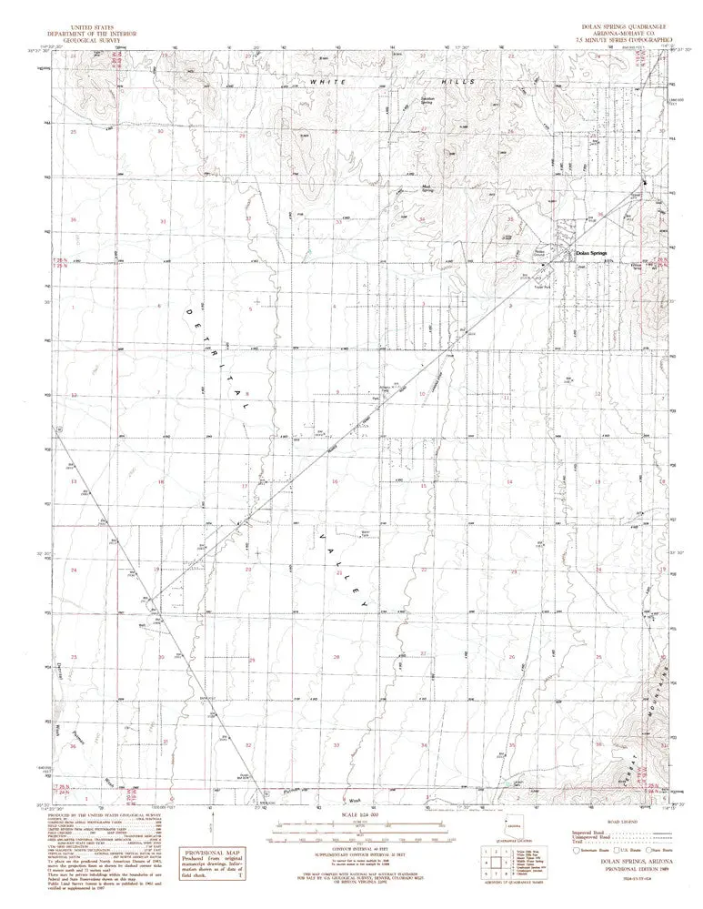 Dolan Springs, Arizona 7.5' [Map] United Stated Geological Survey 1