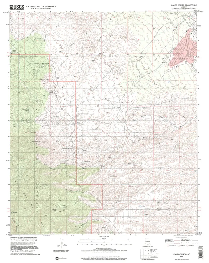 Campo Bonito 7.5' Az 1996 [Map] United States Geological Survey 1
