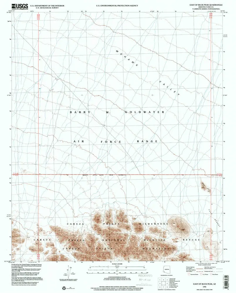 East Of Buck Peak, Arizona 7.5' [Map] United Stated Geological Survey 1