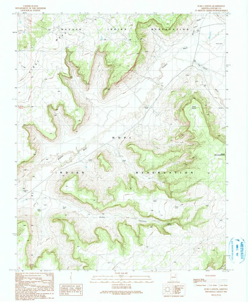 Echo Canyon, Arizona 7.5' [Map] United Stated Geological Survey 1
